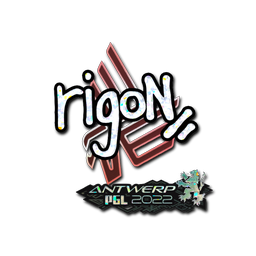 Naklejka | rigoN (brokatowa) | Antwerpia 2022