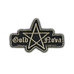 Naszywka | Metalowy złoty laur I