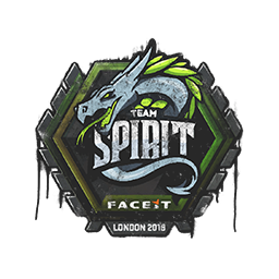 Zalakowane graffiti | Team Spirit | Londyn 2018