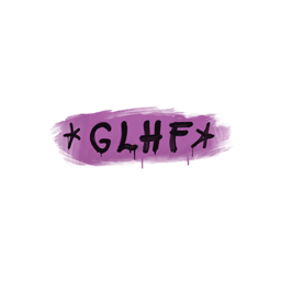 Zapieczętowane graffiti | GLHF (róż bazooki)