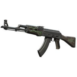 AK-47 | Emerald Pinstripe (Well-Worn)