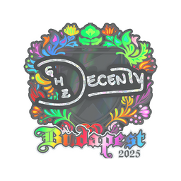 Sticker | decenty (Holo) | Budapest 2025