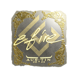 Sticker | efire (Gold) | Austin 2025