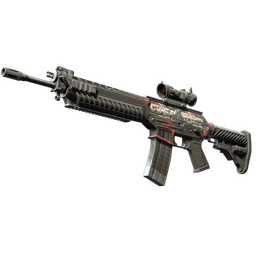 SG 553 | Cyberforce (Battle-Scarred)