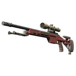SSG 08 | Czerwony kamień (lekkie zużycie)