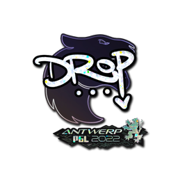 Naklejka | drop (brokatowa) | Antwerpia 2022