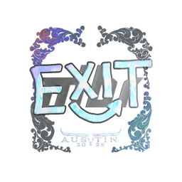 Naklejka | exit (holograficzna) | Austin 2025